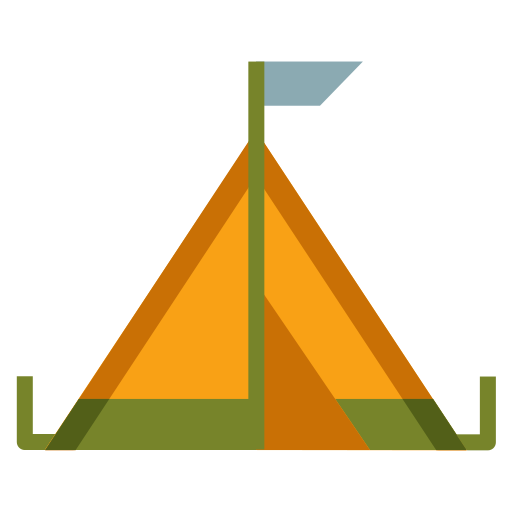 kampeer tent Generic Flat icoon