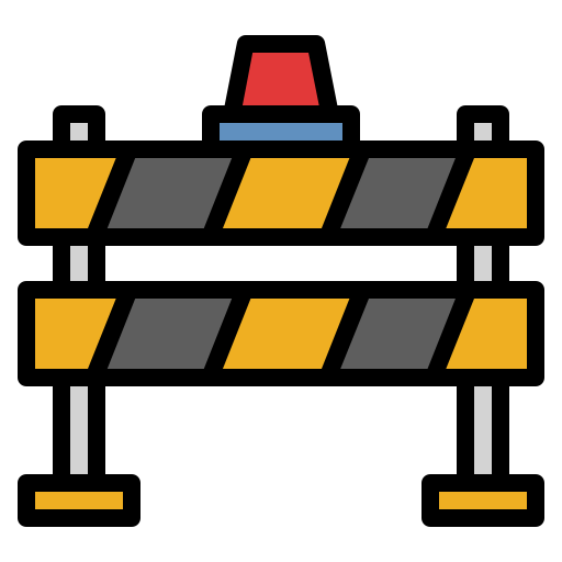 道路障壁 Generic Outline Color icon