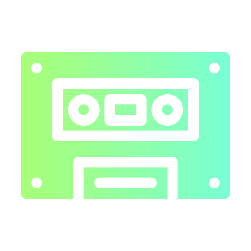 cinta de casete Generic Flat Gradient icono
