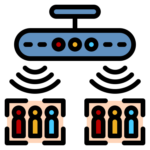 sensore di movimento Generic Outline Color icona