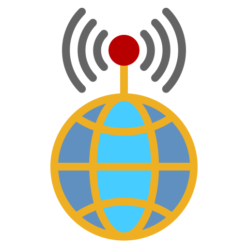 conexión por satélite Generic Flat icono