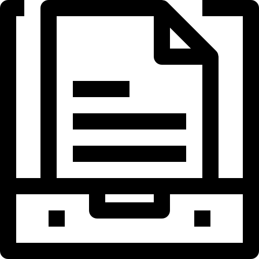 bandeja de entrada Accurate Lineal icono