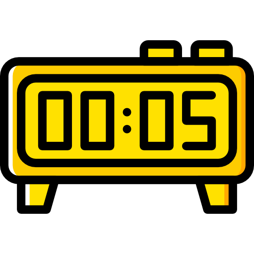 Alarm clock Basic Miscellany Yellow icon