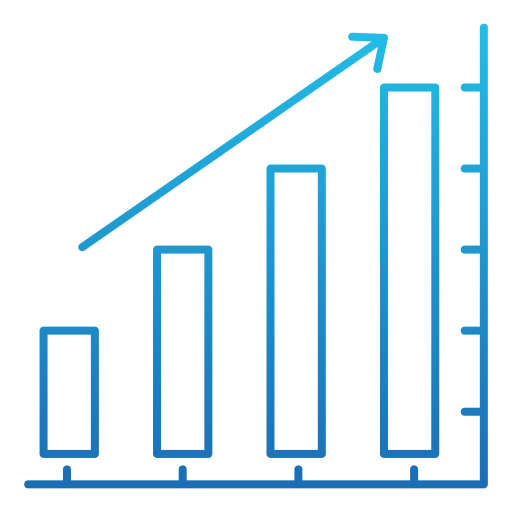 diagramme à bandes Generic Gradient Icône