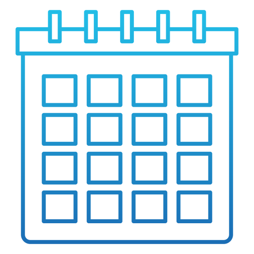 calendrier Generic Gradient Icône