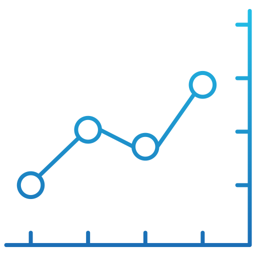 라인 차트 Generic Gradient icon