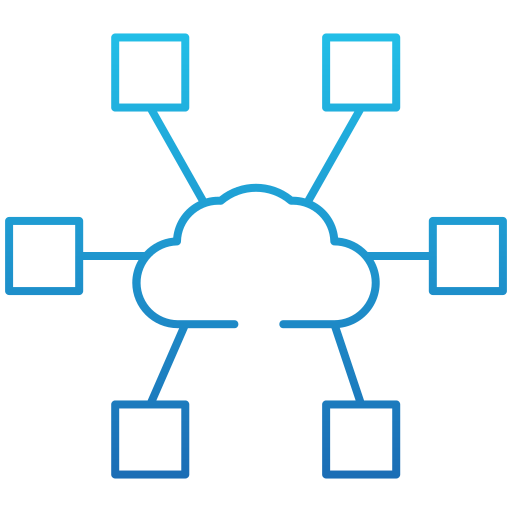 computación en la nube Generic Gradient icono