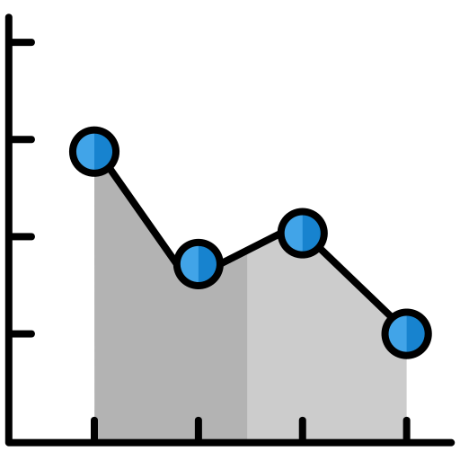 折れ線グラフ Generic Thin Outline Color icon