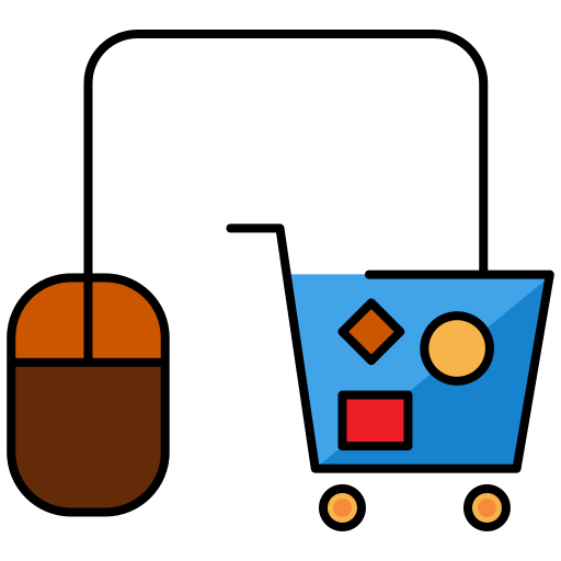 온라인 쇼핑 Generic Thin Outline Color icon