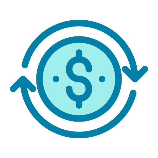 Transfer money Generic Blue icon