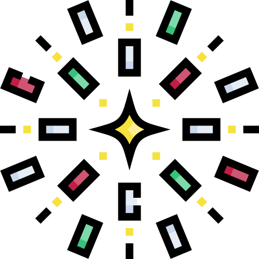 feuerwerk Detailed Straight Lineal color icon