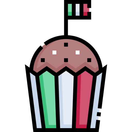 muffin Detailed Straight Lineal color icon