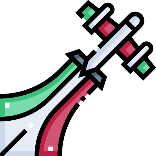 frecce tricolori Detailed Straight Lineal color icono