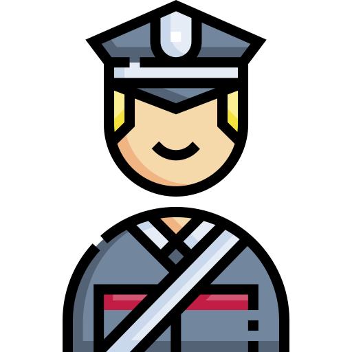 carabinieri Detailed Straight Lineal color icon