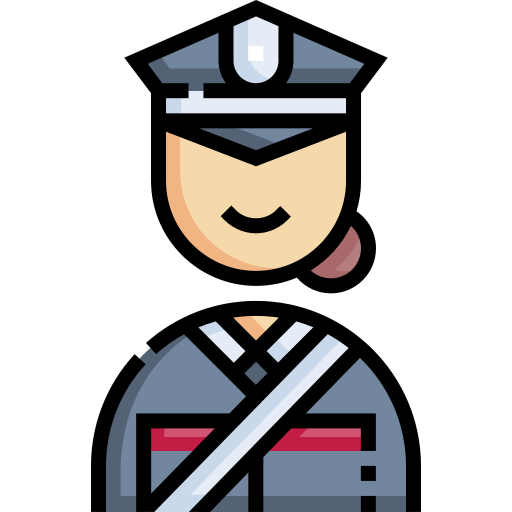 carabinieri Detailed Straight Lineal color icono