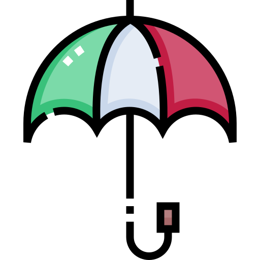 Зонтик Detailed Straight Lineal color иконка