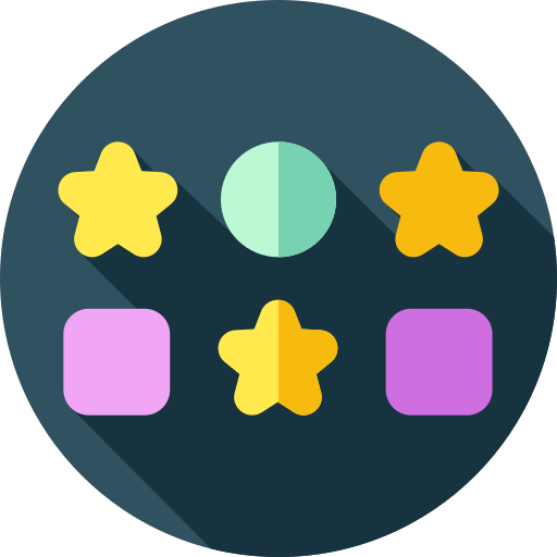 juego de azar Flat Circular Flat icono