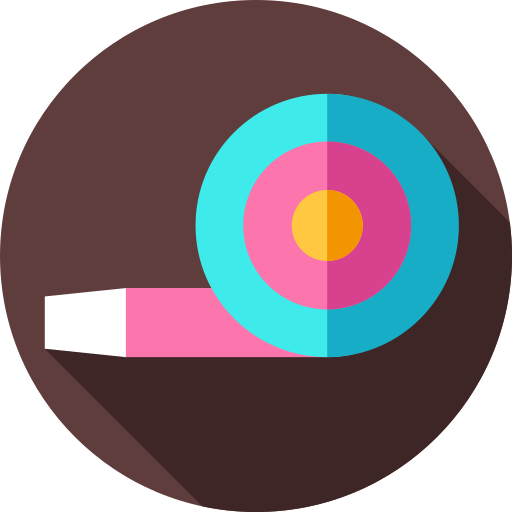 Party blower Flat Circular Flat icon