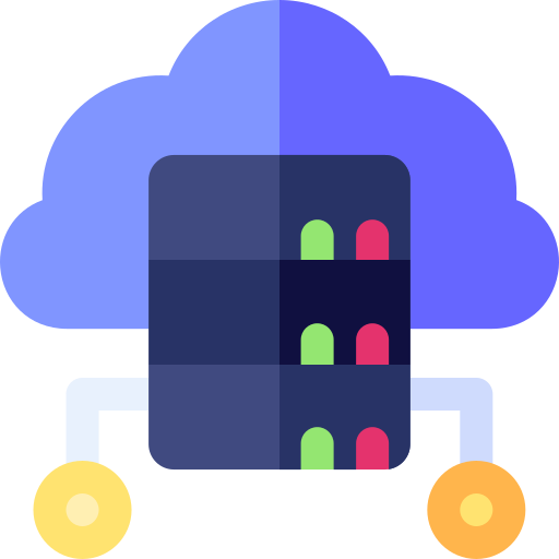 cloud-server Basic Rounded Flat icoon