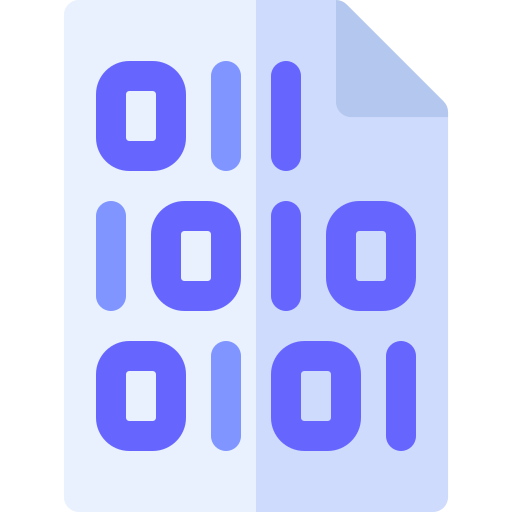 Бинарный код Basic Rounded Flat иконка