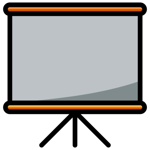 프로젝터 스크린 Generic Outline Color icon