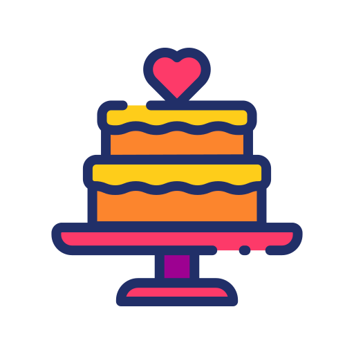 gâteau de mariage Good Ware Lineal Color Icône