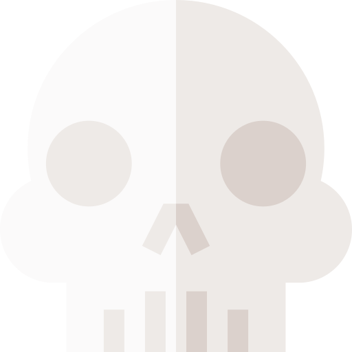 Skull Basic Straight Flat icon