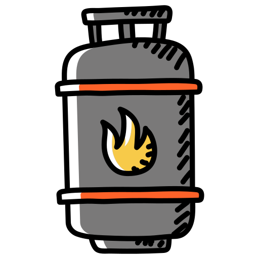 cilindro del gas Generic Hand Drawn Color icona