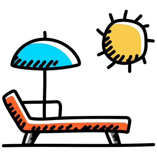 해변 의자 Generic Hand Drawn Color icon