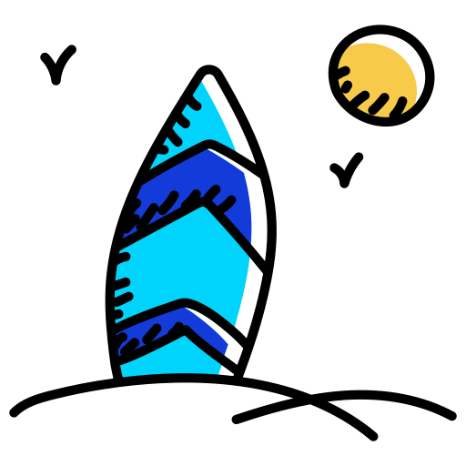 Серфинг Generic Hand Drawn Color иконка