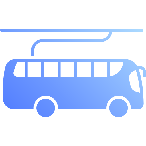 Электрический автобус Generic Flat Gradient иконка