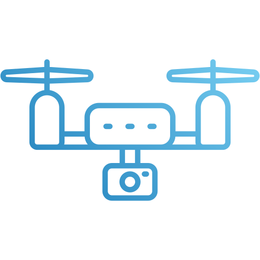 dron z kamerą Generic Gradient ikona