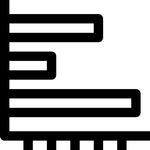 diagramme à bandes Accurate Lineal Icône