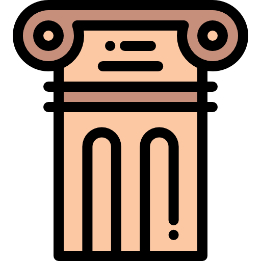coluna grega Detailed Rounded Lineal color Ícone