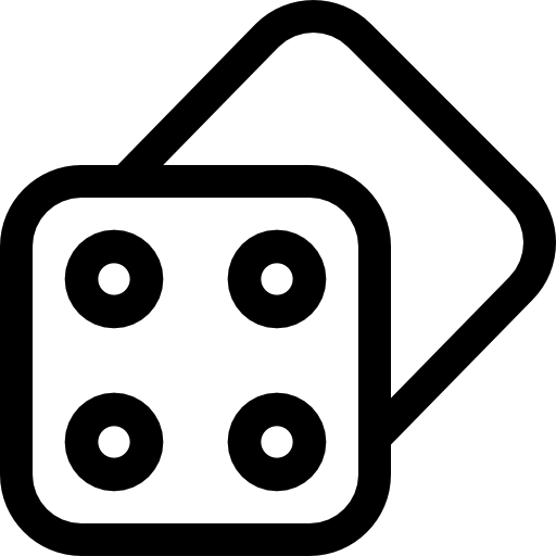 dado Basic Rounded Lineal icono