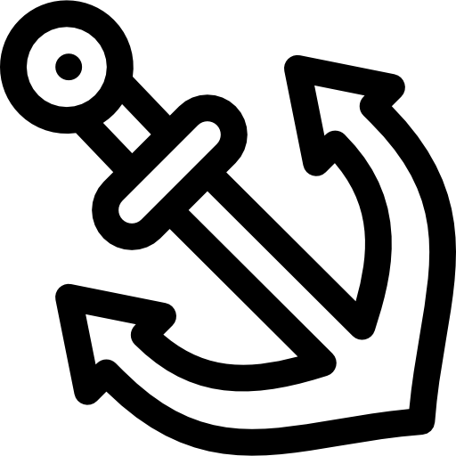 ancla Basic Rounded Lineal icono