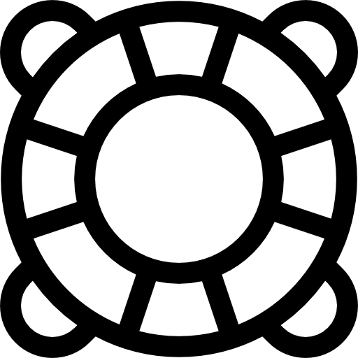 boya salvavidas Basic Rounded Lineal icono