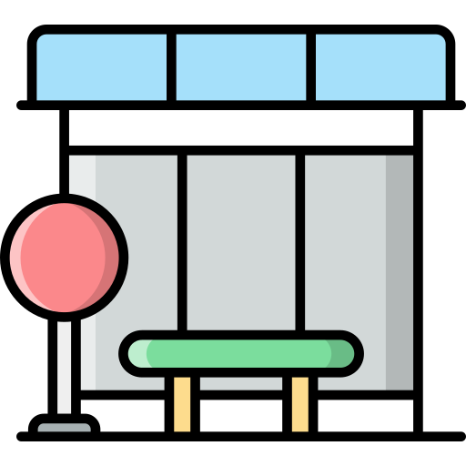 parada de autobús Generic Outline Color icono