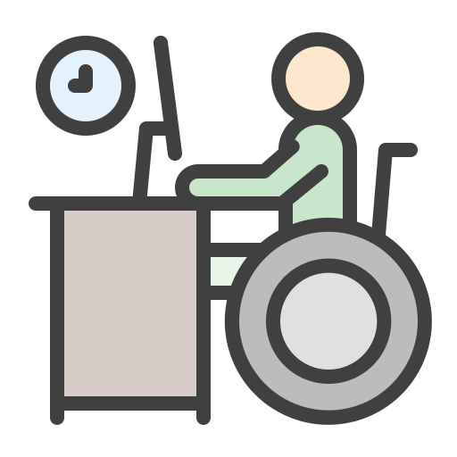 gehandicapt persoon Generic Outline Color icoon