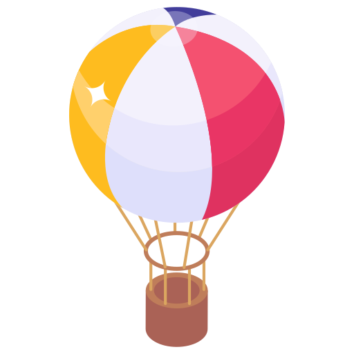 heteluchtballon Generic Isometric icoon