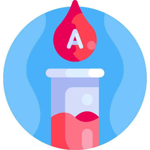 Blood type a Detailed Flat Circular Flat icon