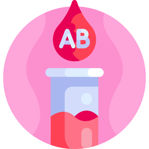 Blood type ab Detailed Flat Circular Flat icon