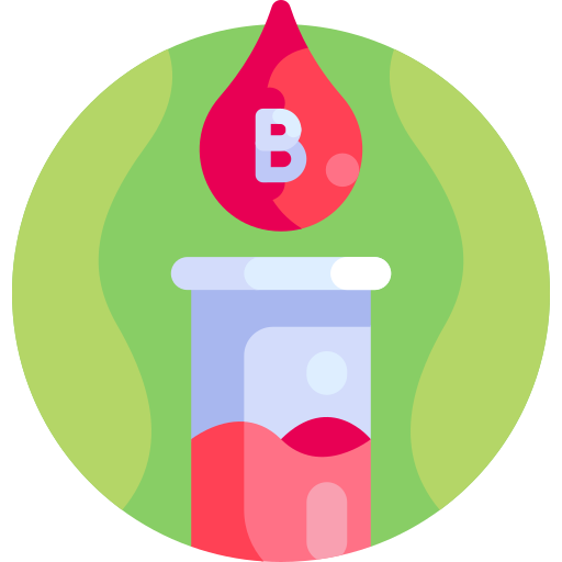 Blood type b Detailed Flat Circular Flat icon