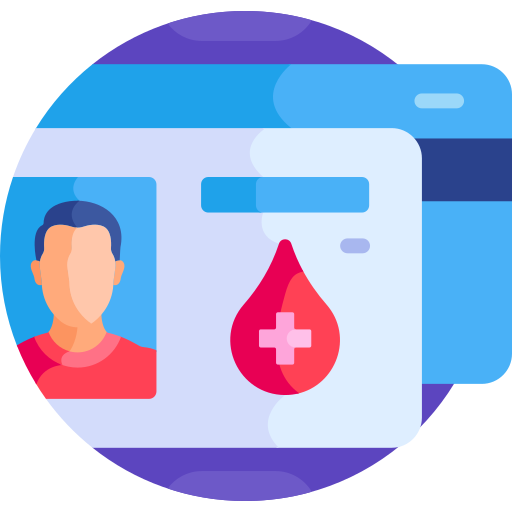 Blood donor card Detailed Flat Circular Flat icon
