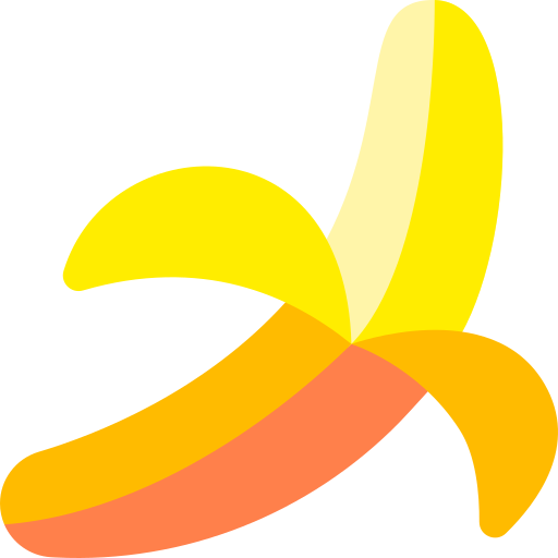 banaan Basic Rounded Flat icoon