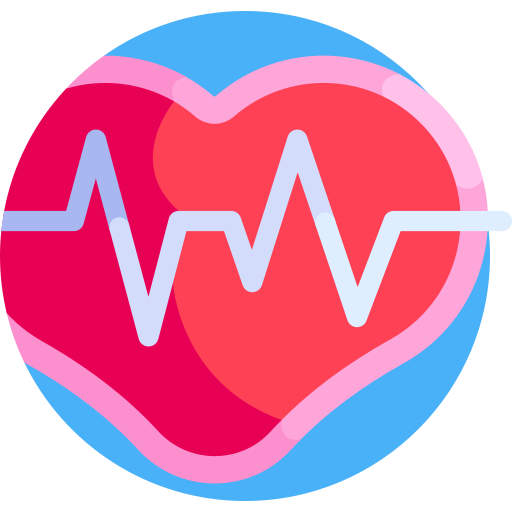 Heartbeat Detailed Flat Circular Flat icon