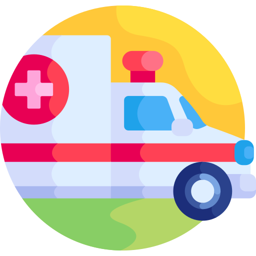 Ambulance Detailed Flat Circular Flat icon