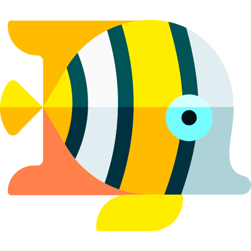 Тропическая рыба Basic Rounded Flat иконка