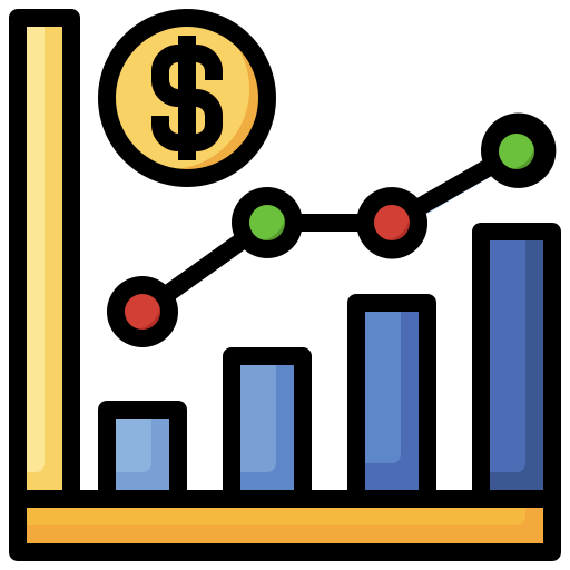 graph Surang Lineal Color icon