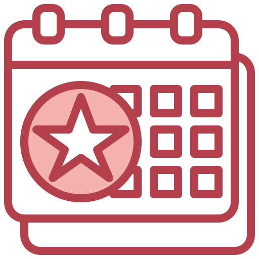 calendario Surang Red icono